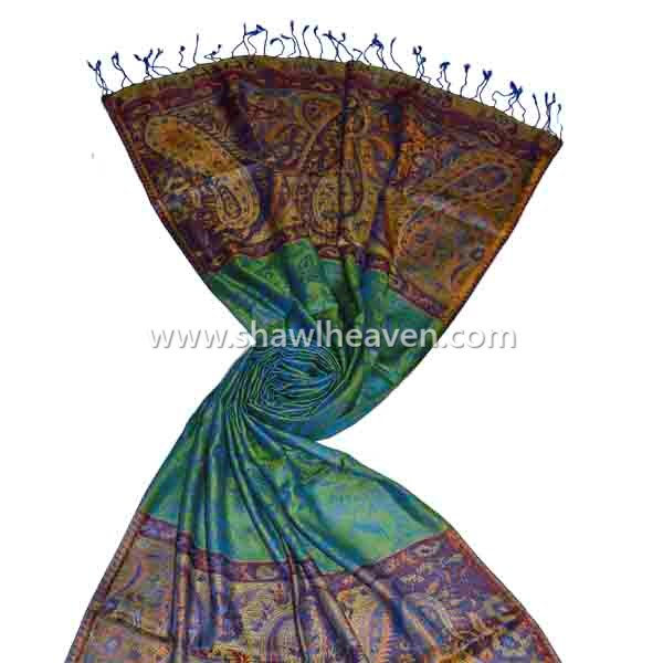 Designer modal jacquard scarves and shawls from India